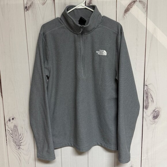 The North Face Men’s L Cap Rock Textured 1/4 -Zip Fleece – Smoke Pearl - Picture 1 of 11